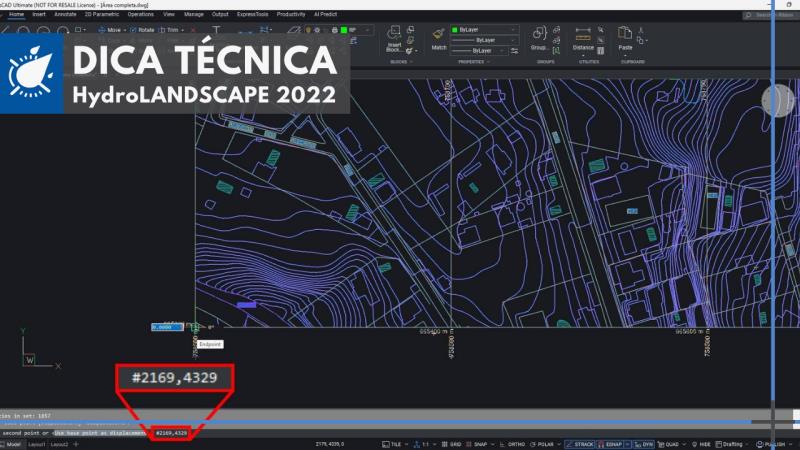 HydroLANDSCAPE 2022: como usar coordenadas Absolutas no CAD para projetos georreferenciados
