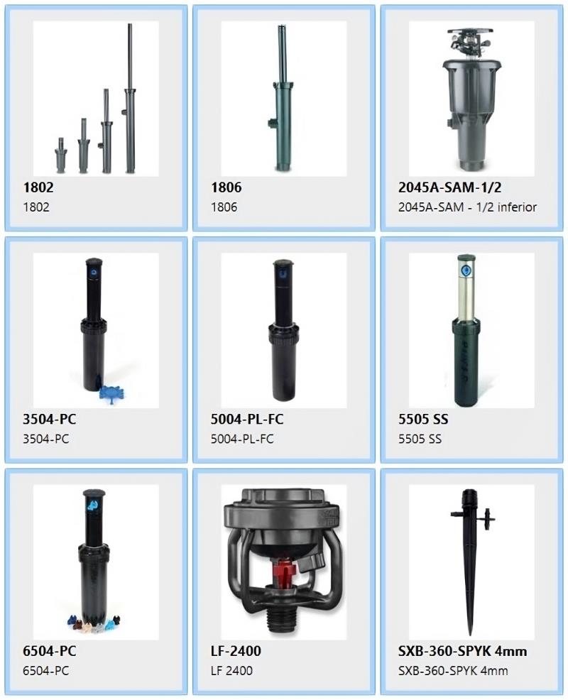 Itens cadastrados no HydroManager