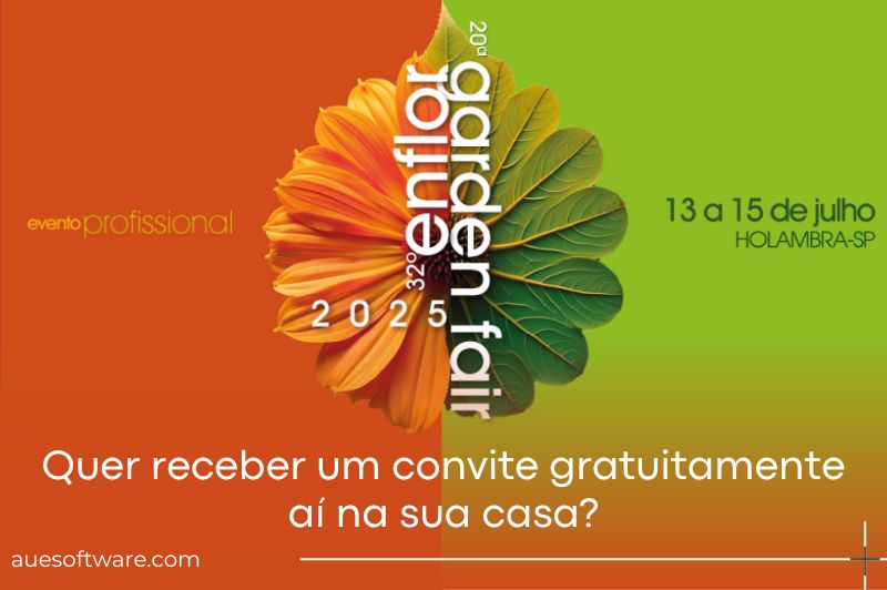 Enflor & Garden Fair 2025: AuE Software confirma participação e distribuirá ingresso para seguidores