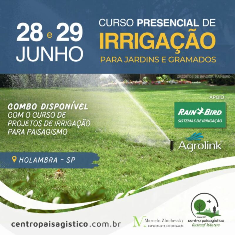 Curso Presencial de Irrigação para Jardins e Gramados é Destaque em Holambra – SP