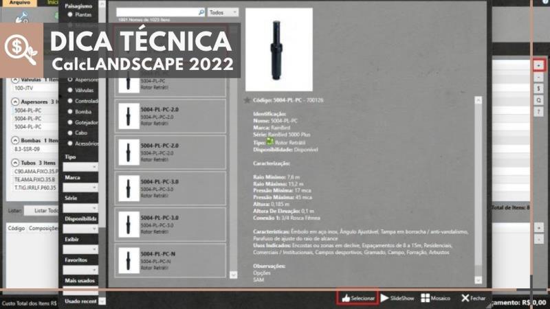CalcLANDSCAPE 2022: Como incluir novas composições