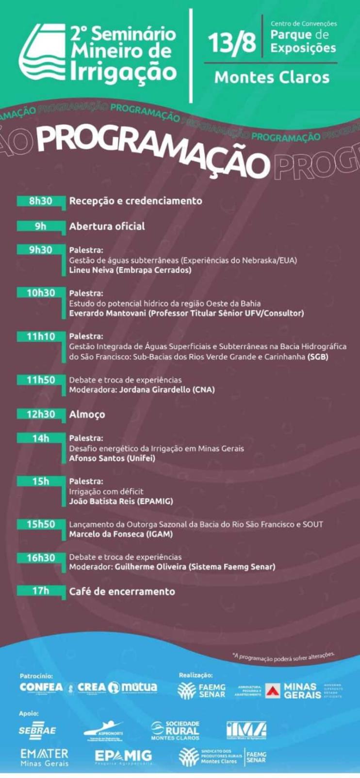 Programação do Evento