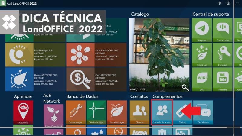 LandOFFICE 2022: Passo a passo para utilizar o controle de acesso