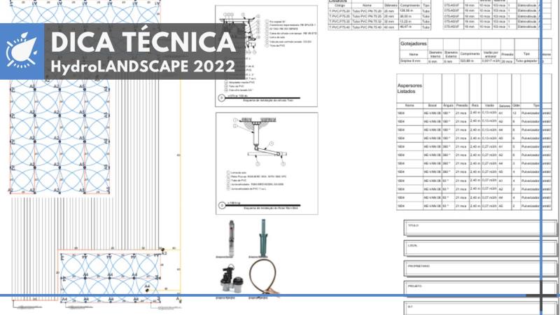 HydroLANDSCAPE 2022: Como criar uma prancha técnica de irrigação