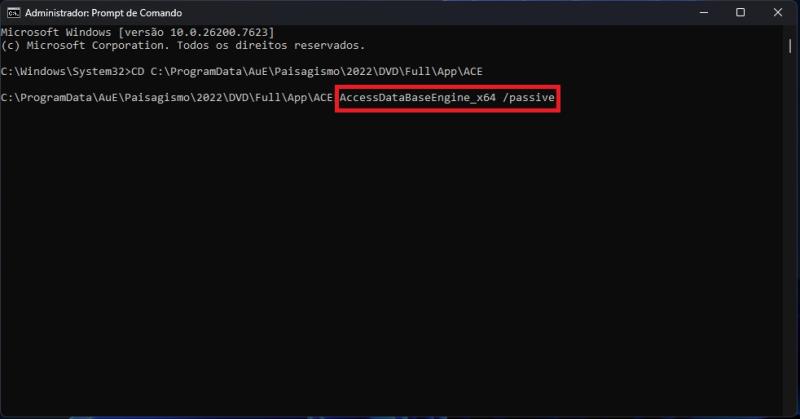 AuE Irrigação | ACE - Microsoft Access Database Engine