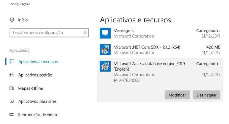 AuE Irrigação | ACE - Microsoft Access Database Engine