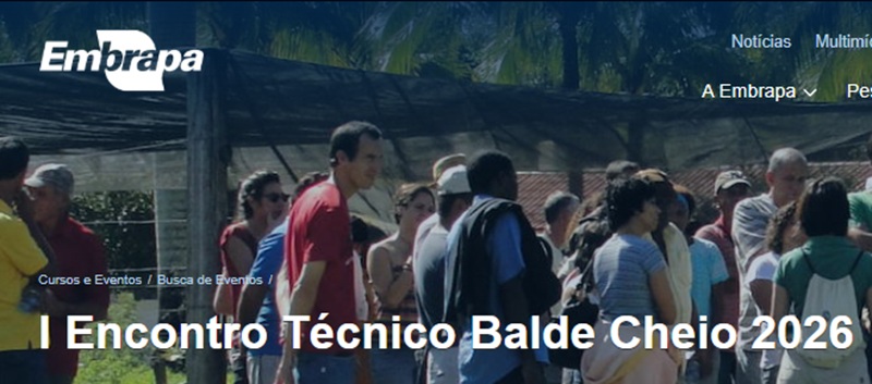 Irrigação de Pastagens em Foco: Embrapa promove I Encontro Técnico Balde Cheio 2026 em Palmas (TO)