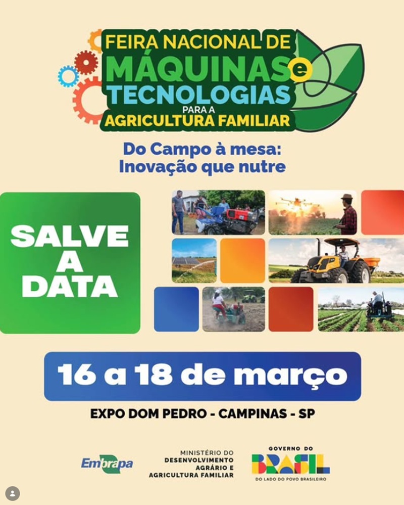 Feira Nacional de Máquinas para Agricultura Familiar acontece em março em Campinas