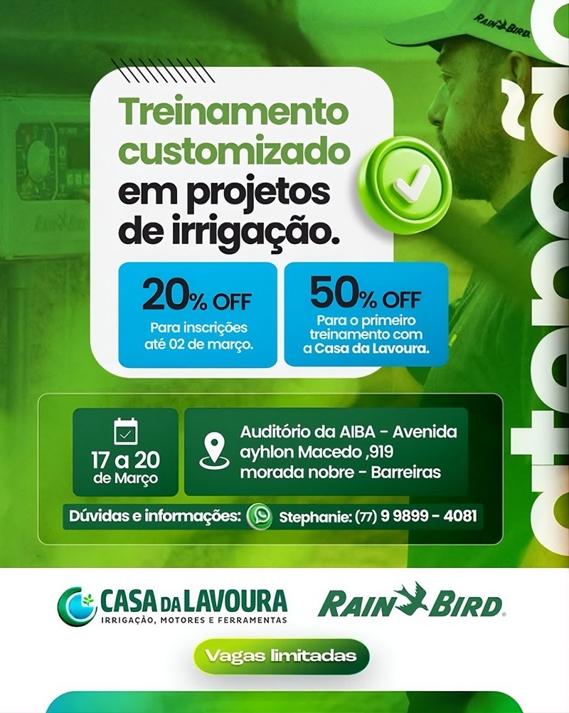 Casa da Lavoura promove Treinamento Customizado em Projetos de Irrigação no Oeste da Bahia