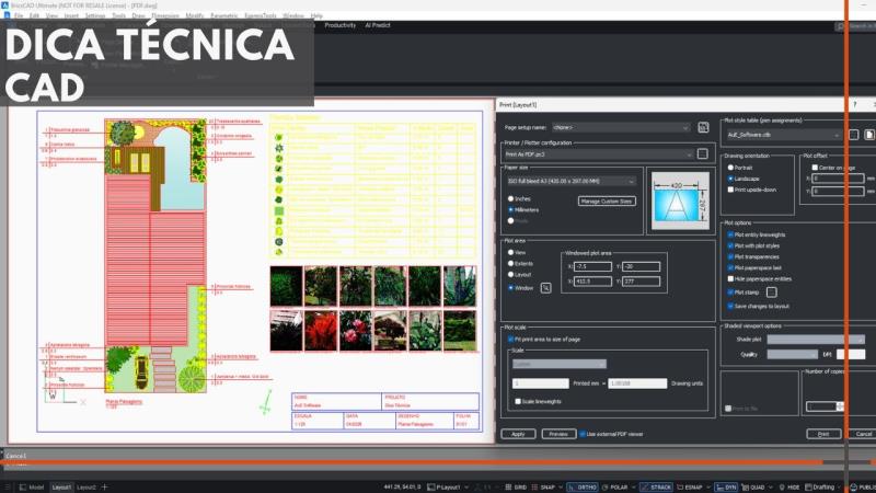 CAD: Como Gerar PDF da prancha de apresentação do projeto