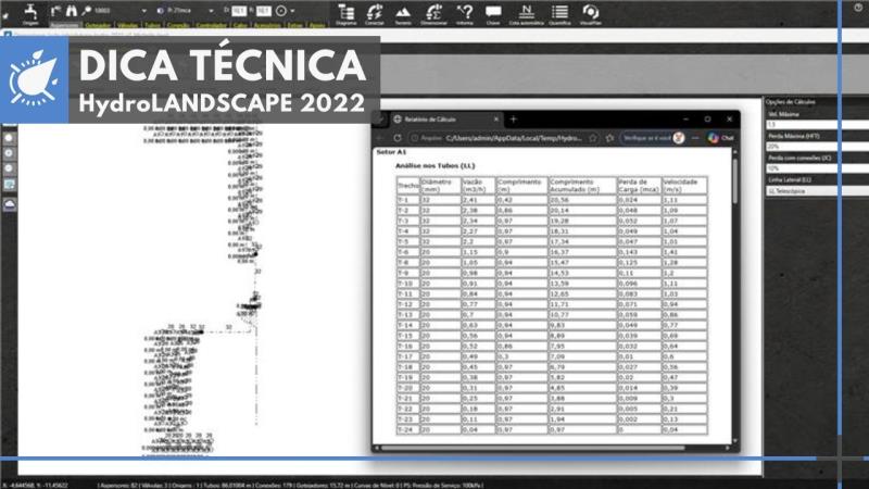 HydroLANDSCAPE 2022: Como editar o memorial de cálculo